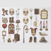 Decoupage Paper Melancholic Clown  Seidenpapier (Vorderseite)