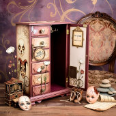 Decoupage Paper Melancholic Clown  Seidenpapier