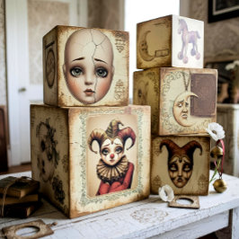 Decoupage Paper Melancholic Clown  Seidenpapier