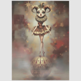 Decoupage Paper Melancholic Clown Seidenpapier