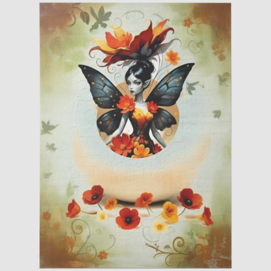 Decoupage Paper Whimsical Flower Fairy  Seidenpapier (Vorderseite)