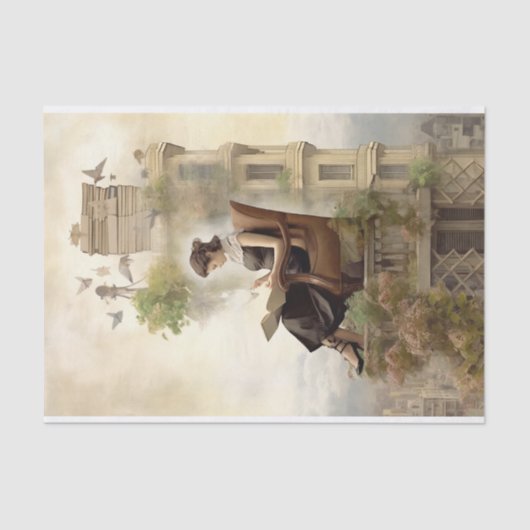 Decoupage Paper, Wrapping, - Balkonreflektionen 2 Seidenpapier (Vorderseite)