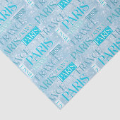 Decoupage Paris Blue Birthday Party Brautparty Seidenpapier (Ausschnitt)