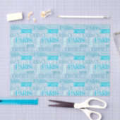 Decoupage Paris Blue Birthday Party Brautparty Seidenpapier (Handwerk)