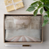 Decoupage Parisian Pink Daydream Hot Air Balloon Seidenpapier (Geschenk)