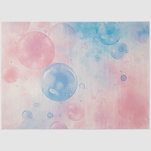 Decoupage Pastel Bubbles Koordinieren Hintergrund Seidenpapier (Vorderseite)