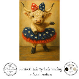 Decoupage Patriotic Highland Ballerina Tutu Seidenpapier