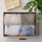 Decoupage Patriotic Raccoon Whimsical 4. Juli Seidenpapier (Geschenk)