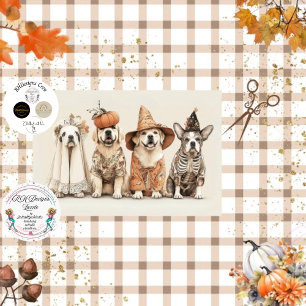 Decoupage Peanut Butter & Doggie Friends Halloween Seidenpapier