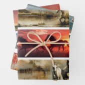 Decoupage-Pferde Handsäge & Schild Designs  Geschenkpapier Set (Beispiel)