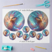 Decoupage Phoenix Art 12" rounds & 4" coasters Seidenpapier (Basteln)