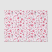 Decoupage Pink Floral Hearts Geburtstagsparty
