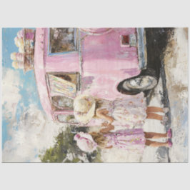 Decoupage Pink Ice Cream Truck Lil Girls Seidenpapier