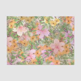 Decoupage Pink Orange Blume Seidenpapier