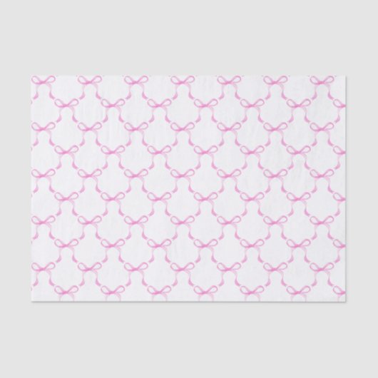 Decoupage Pink Ribbon Bows Birthday Party Seidenpapier (Vorderseite)