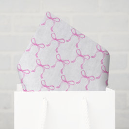 Decoupage Pink Ribbon Bows Birthday Party Seidenpapier