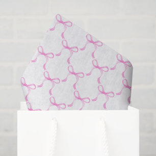 Decoupage Pink Ribbon Bows Birthday Party Seidenpapier