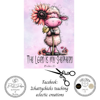 Decoupage Pink Sheep Lord is my Shepard Psalm 23 Seidenpapier