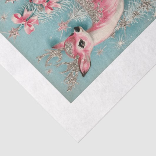 Decoupage Pink Weihnachtsmann 4 Designs Seidenpapier (Ausschnitt)