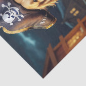 Decoupage - Pirate Golden Retriever & bier - Seidenpapier (Detail)
