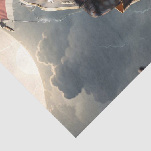 Decoupage - Piratenkapitän tapfer Katze - Seidenpapier (Detail)