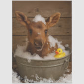 Decoupage Playful Elche Calf Blase Bath Seidenpapier (Vorderseite)