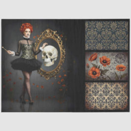 Decoupage Poetic Gothic Motifs Seidenpapier