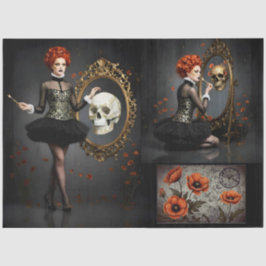 Decoupage Poetic Gothic Motifs Seidenpapier