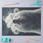 Decoupage Polar Bear Cloud Smoke Dunkler Hintergru Seidenpapier (Basteln)