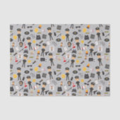 Decoupage Police Officer Birthday Party Grau Seidenpapier (Vorderseite)