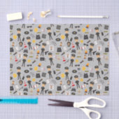 Decoupage Police Officer Birthday Party Grau Seidenpapier (Handwerk)