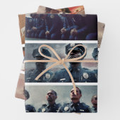 Decoupage-Polizei-Tribut-Handsägen  Geschenkpapier Set (Beispiel)