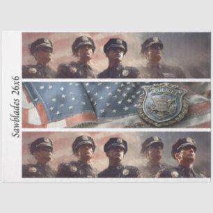 Decoupage-Polizei-Tribut-Handsägen Seidenpapier