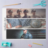 Découpage Polizei Tribute-Abzeichen Flagge Handsäg Seidenpapier (Basteln)