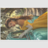 Decoupage Poster Car und modische Lady Foto Seidenpapier (Vorderseite)