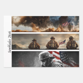 Decoupage Proud Firefighters American Flag Geschenkpapier Set