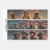 Decoupage Proud Firefighters American Flag  Geschenkpapier Set (Vorderseite 2)