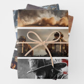 Decoupage Proud Firefighters American Flag  Geschenkpapier Set (Beispiel)