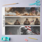 Decoupage Proud Firefighters American Flag  Seidenpapier (Basteln)