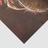 Decoupage Proud Rooster Wide Brimmed Hat Jacket Seidenpapier (Ausschnitt)