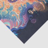 Decoupage Psychedelic Abstrakt Vibranic Art Seidenpapier (Ausschnitt)