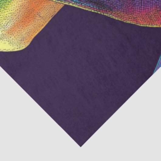 Decoupage Psychedelic Cowboy Skeleton Halloween Seidenpapier (Ausschnitt)