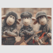 Decoupage Punk Rock Sheep Band Seidenpapier (Vorderseite)