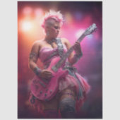 Decoupage Punk Rocker Pink Seidenpapier (Vorderseite)