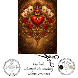 Decoupage Queen of Hearts  Enchanted Adventures  Seidenpapier