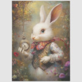 Decoupage Rabbit Alice's Adventures Wonderland  Seidenpapier (Vorderseite)