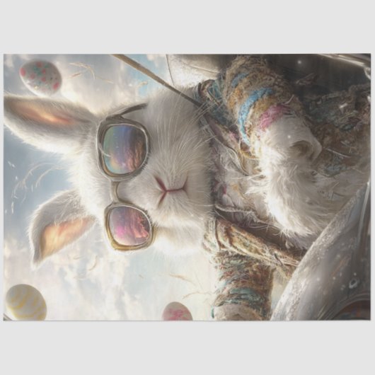 Decoupage Rabbit für Ostereierjagd verkleidet Seidenpapier (Vorderseite)