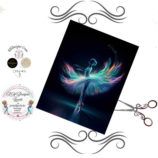 Decoupage Radiant of the Ora Ballerina Seidenpapier