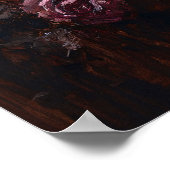 Decoupage Raven on Skull with Candles Poster (Ecke)