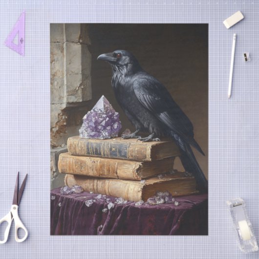 Decoupage Raven und Amethyst Gothic Seidenpapier (Basteln)
